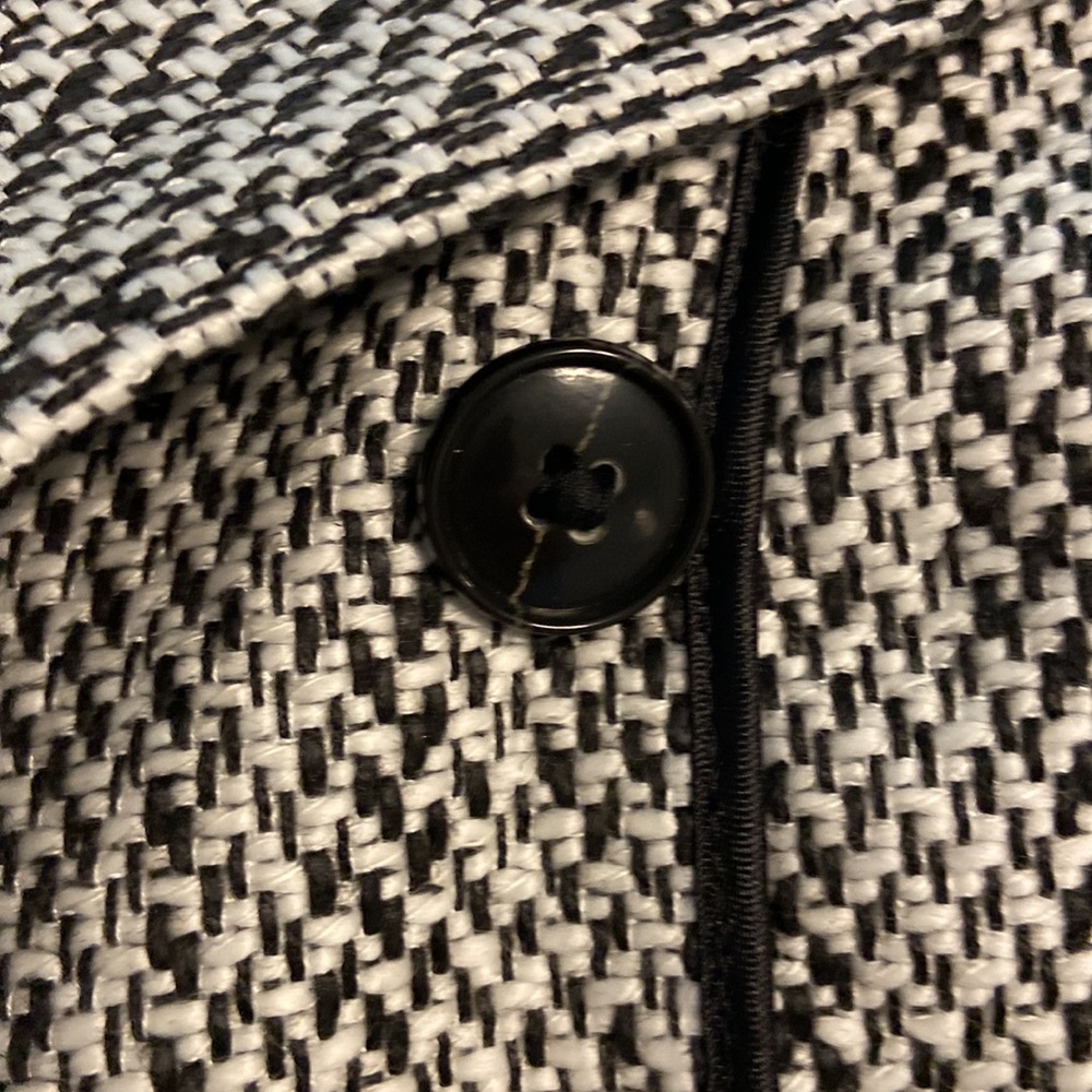 Banana Republic Black and White Trench Coat size M brand new length 30” bust 36” - Picture 15 of 16